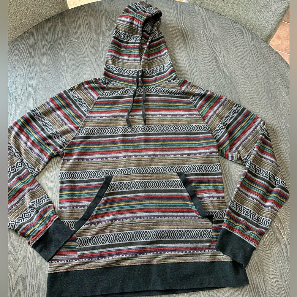 Beautiful Giant Multi Color Patterned Hoodie M/L